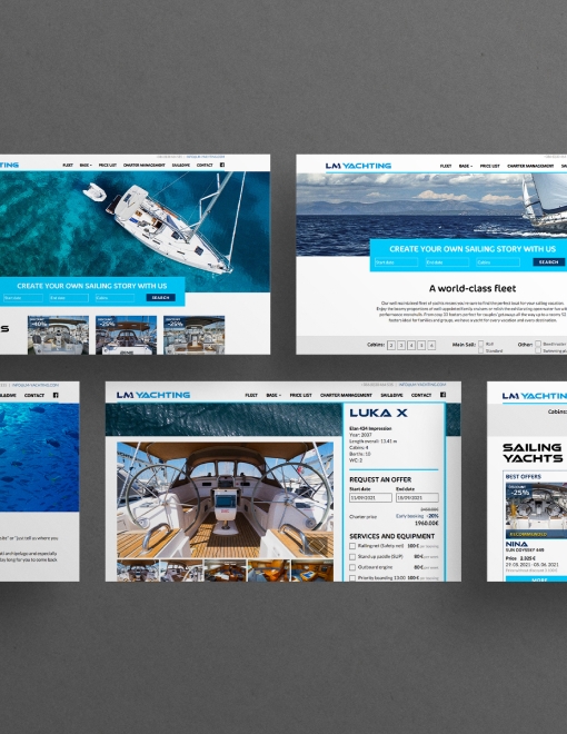 LM yachting webpage